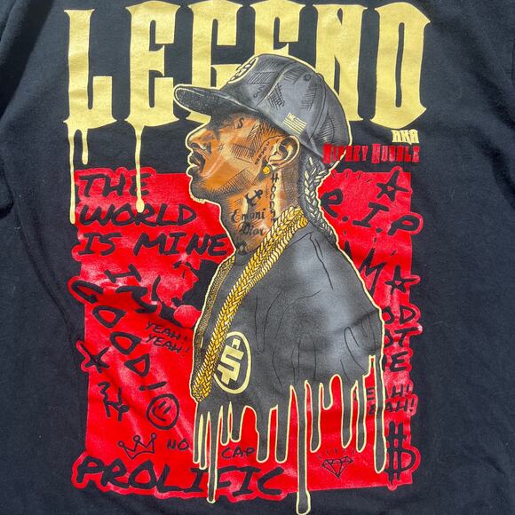 Nipsey Hussle Legend Prolific T-Shirt Large Black - Picture 2 of 6